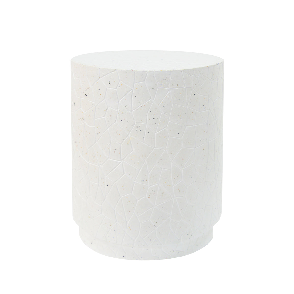 Outdoor Terrazzo Concrete Drum End Table