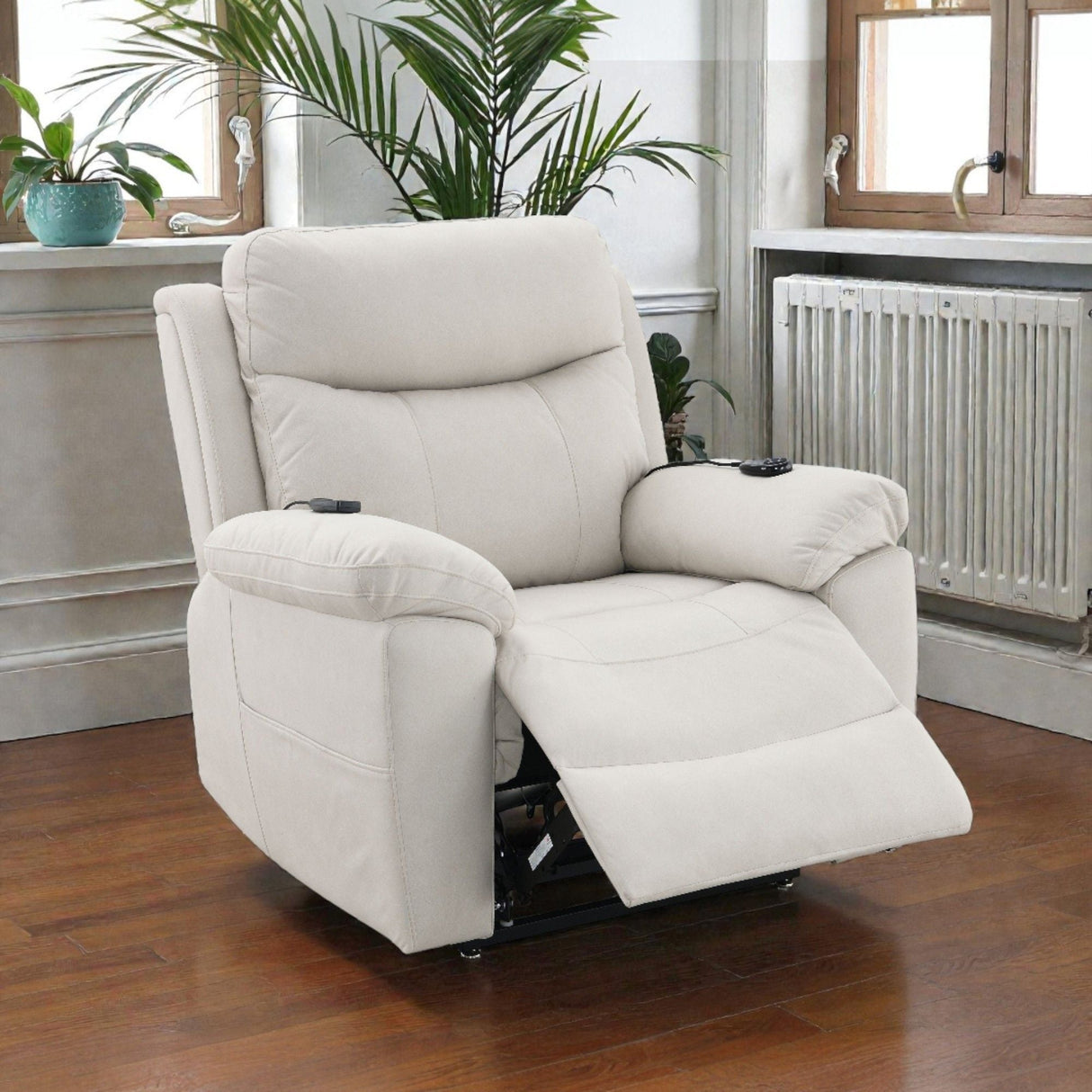 Chriki Power Motion Recliner & Lift Heating Massage Chair - Beige