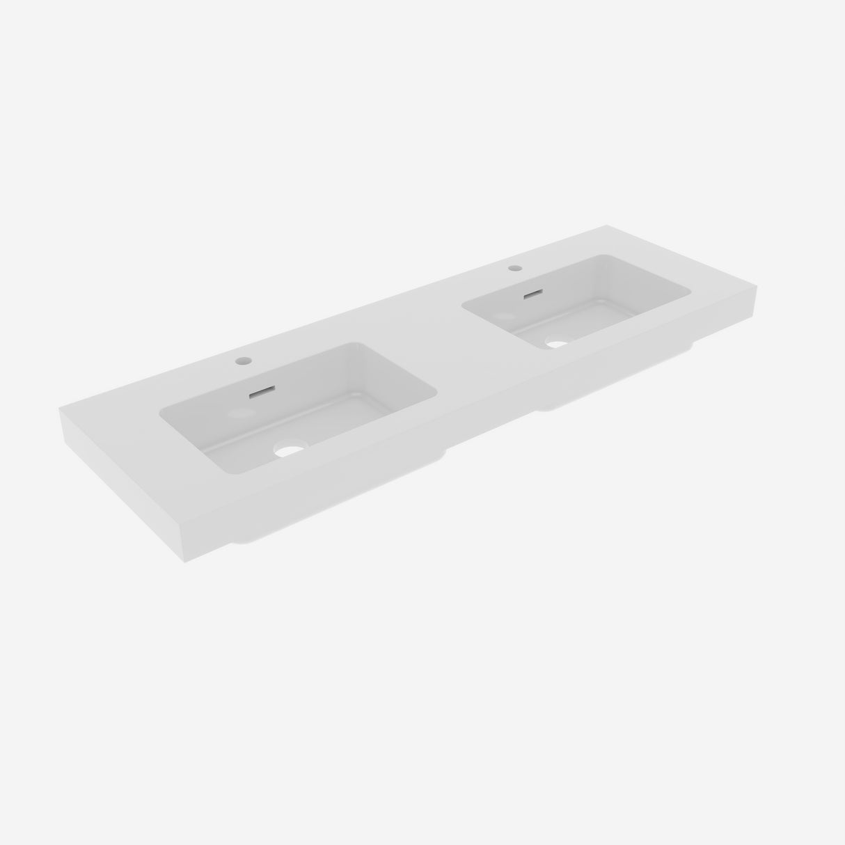 BB0272Y131 Integrated Solid Surface Basin Without Drain and Faucet, Glossy