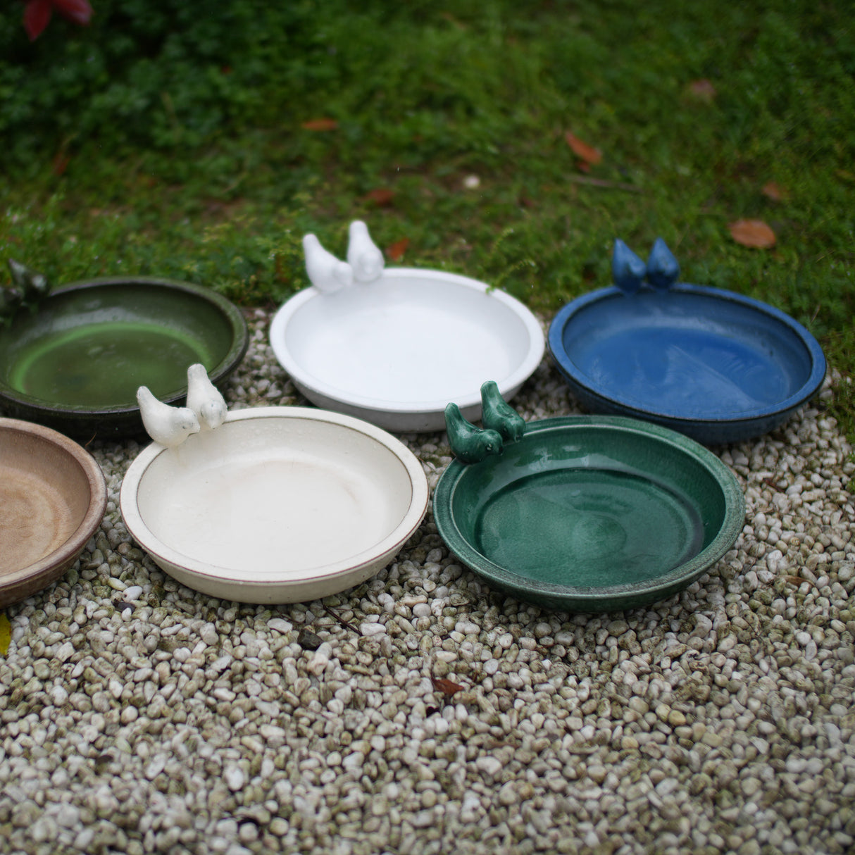 Handmade Ceramic Bird Bath, 11.8 Inch