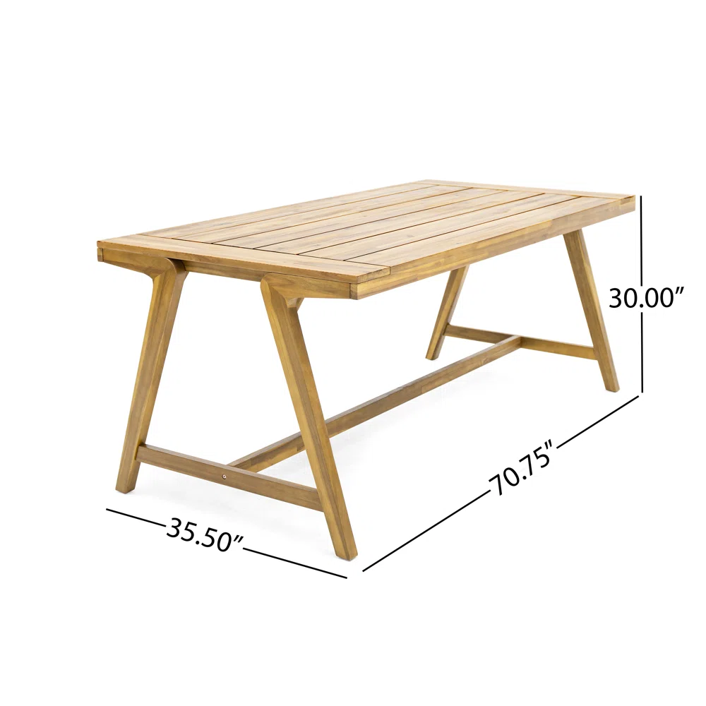 Outdoor 3-Piece Picnic Table Set in Acacia Wood