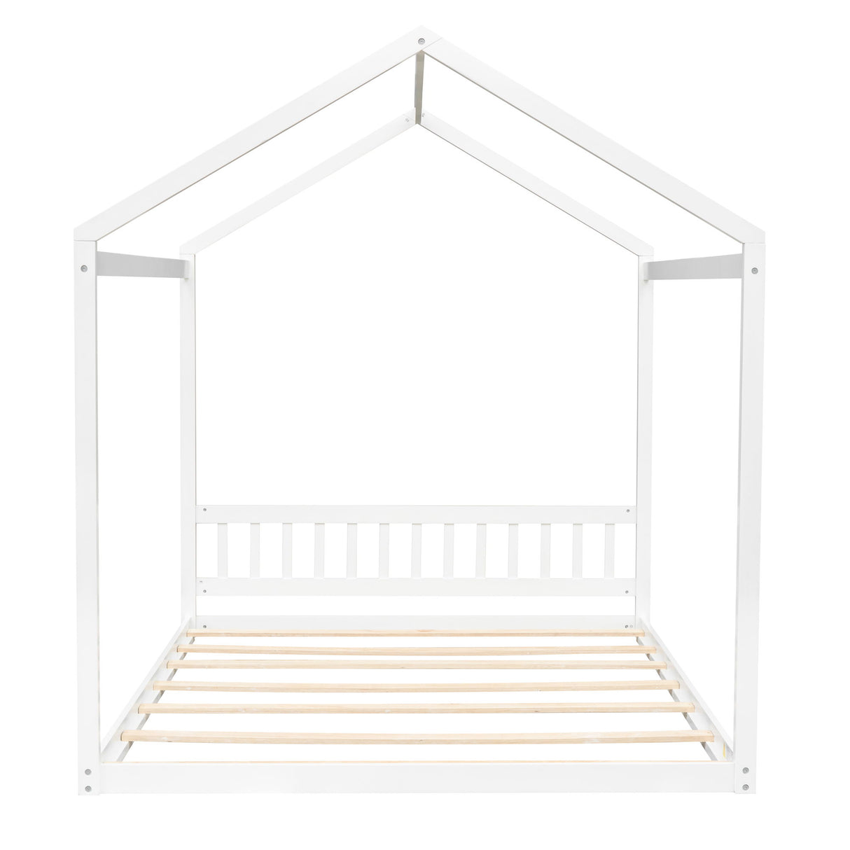 Wooden House Bed With Headboard