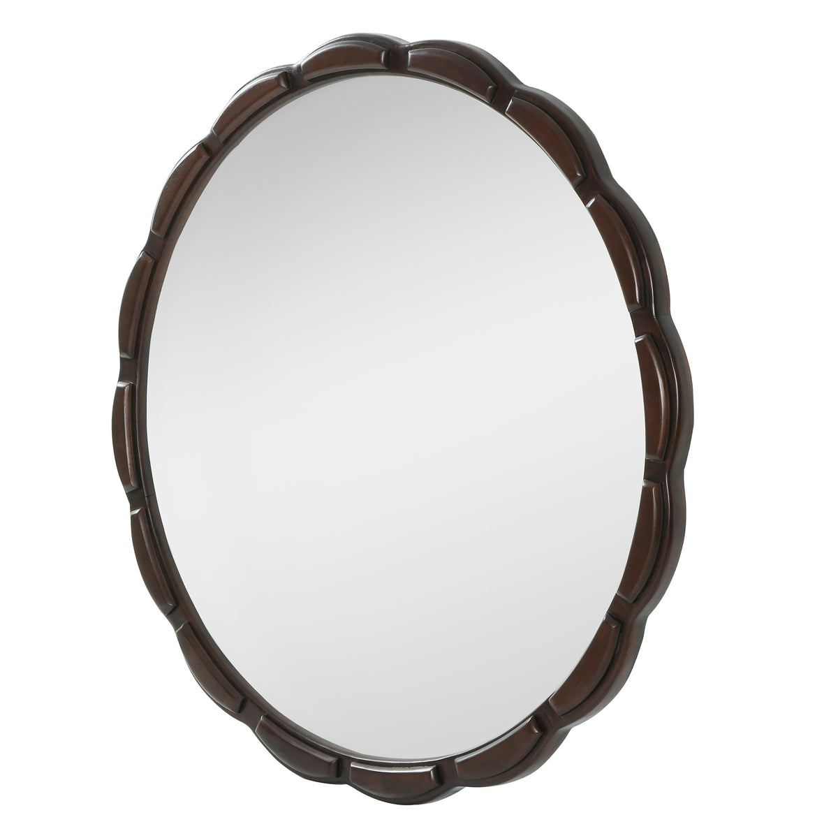 Round Wood Wall Mirror - 31.5"