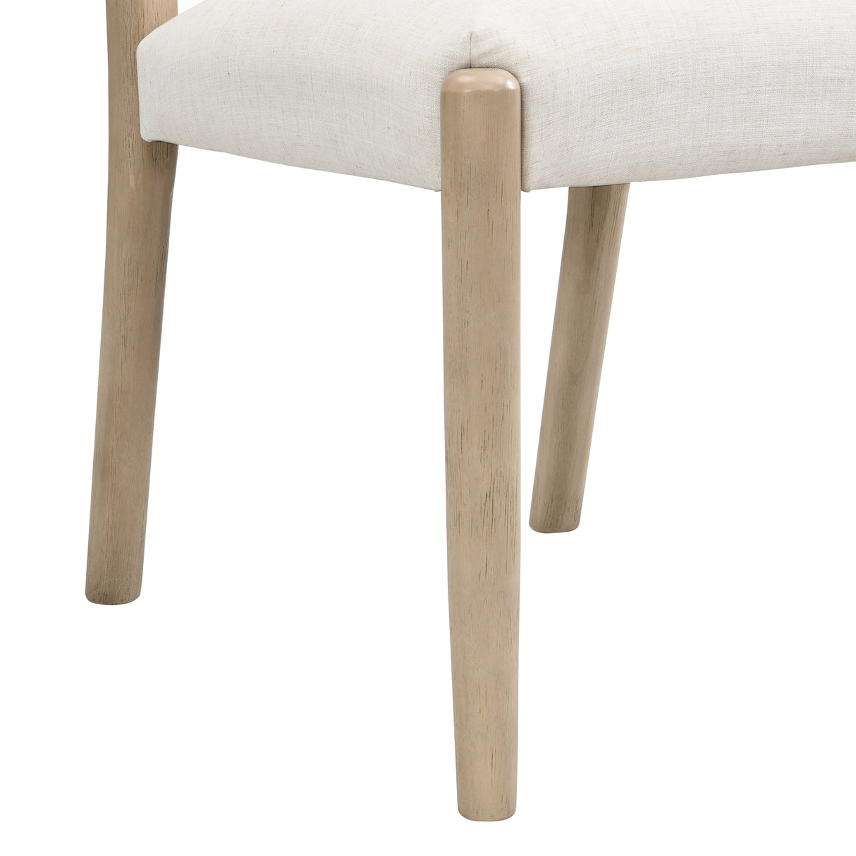 Dining Chairs with Back Mid Century Fabric Upholstered Armless Set of 2