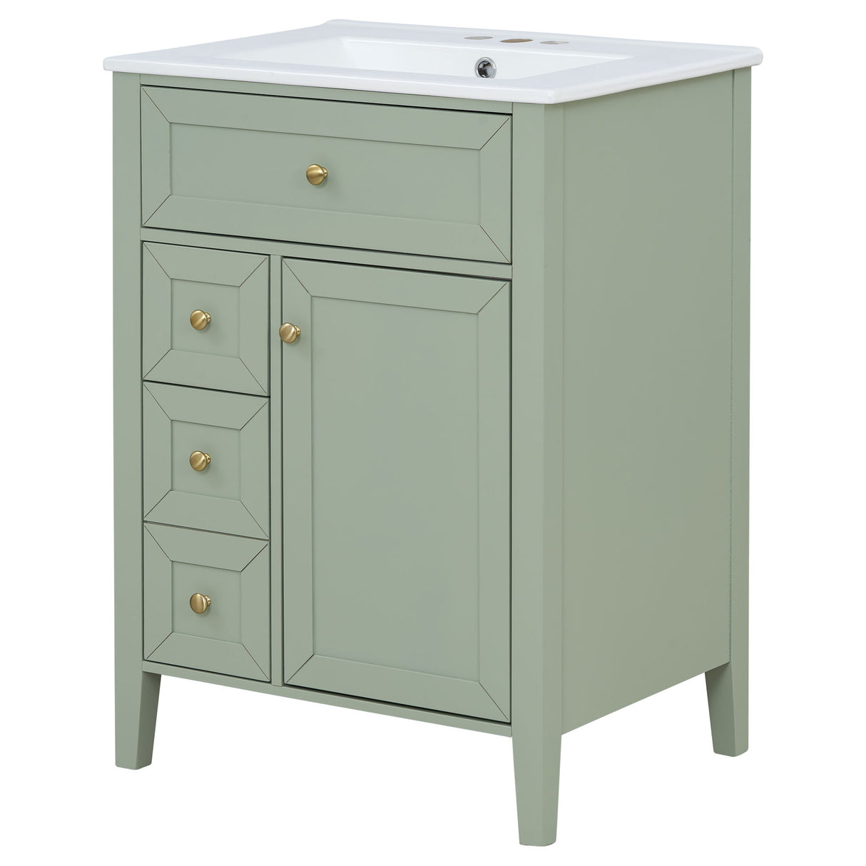 Bathroom Vanity With Sink, Soft Closing Cabinet