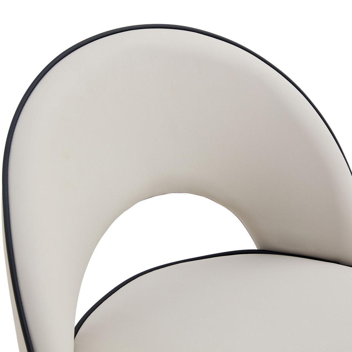 Modern Upholstered 360° Rotatable Bar Chair With Metal Legs For Dining Room (Set of 2)