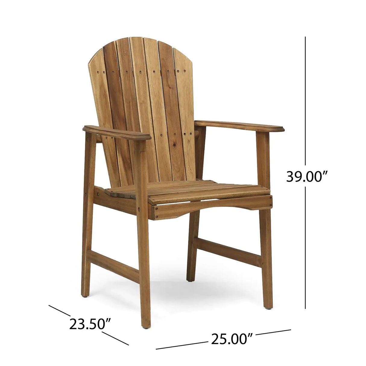 Outdoor Weather Resistant Acacia Wood Adirondack Dining Chairs (Set of 2) - Best Buy Furniture