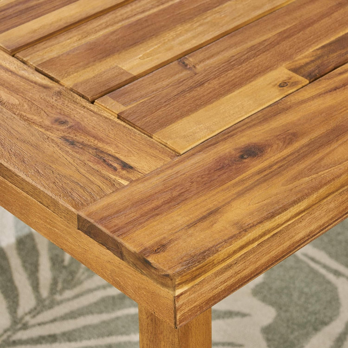 3 Pcs Outdoor Acacia Wood Dining Set - Sandblast