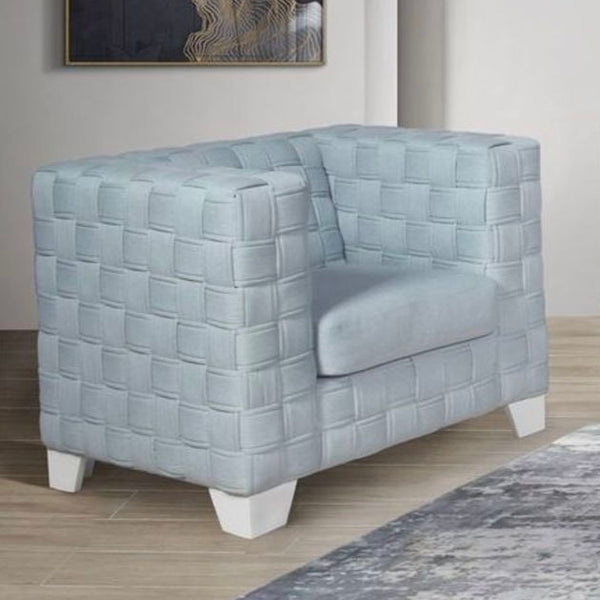 Saree - Chenille Chair - Light Blue - Best Buy Furniture