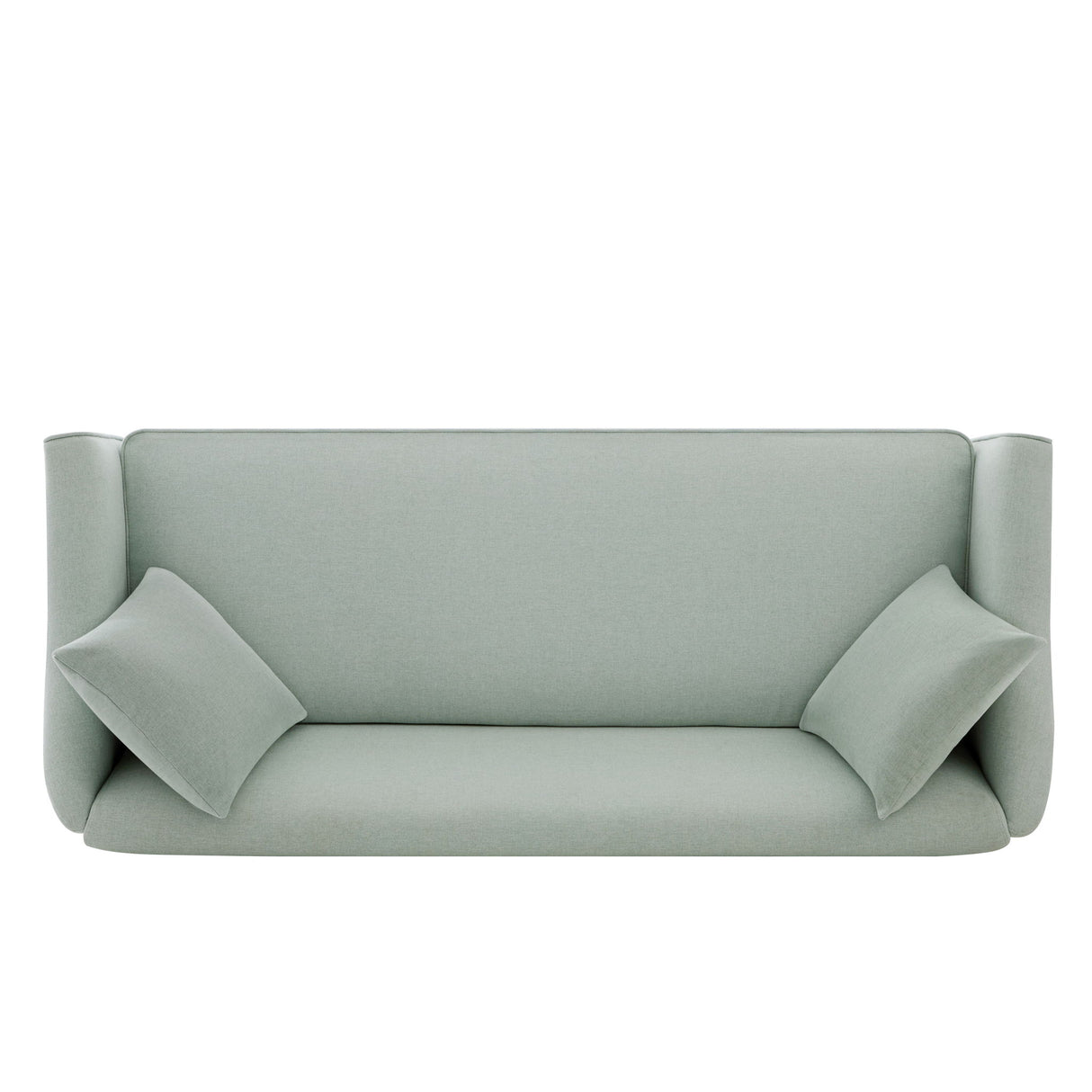 3 Seater Sofa With Wrap Around Armrests And Throw Pillows