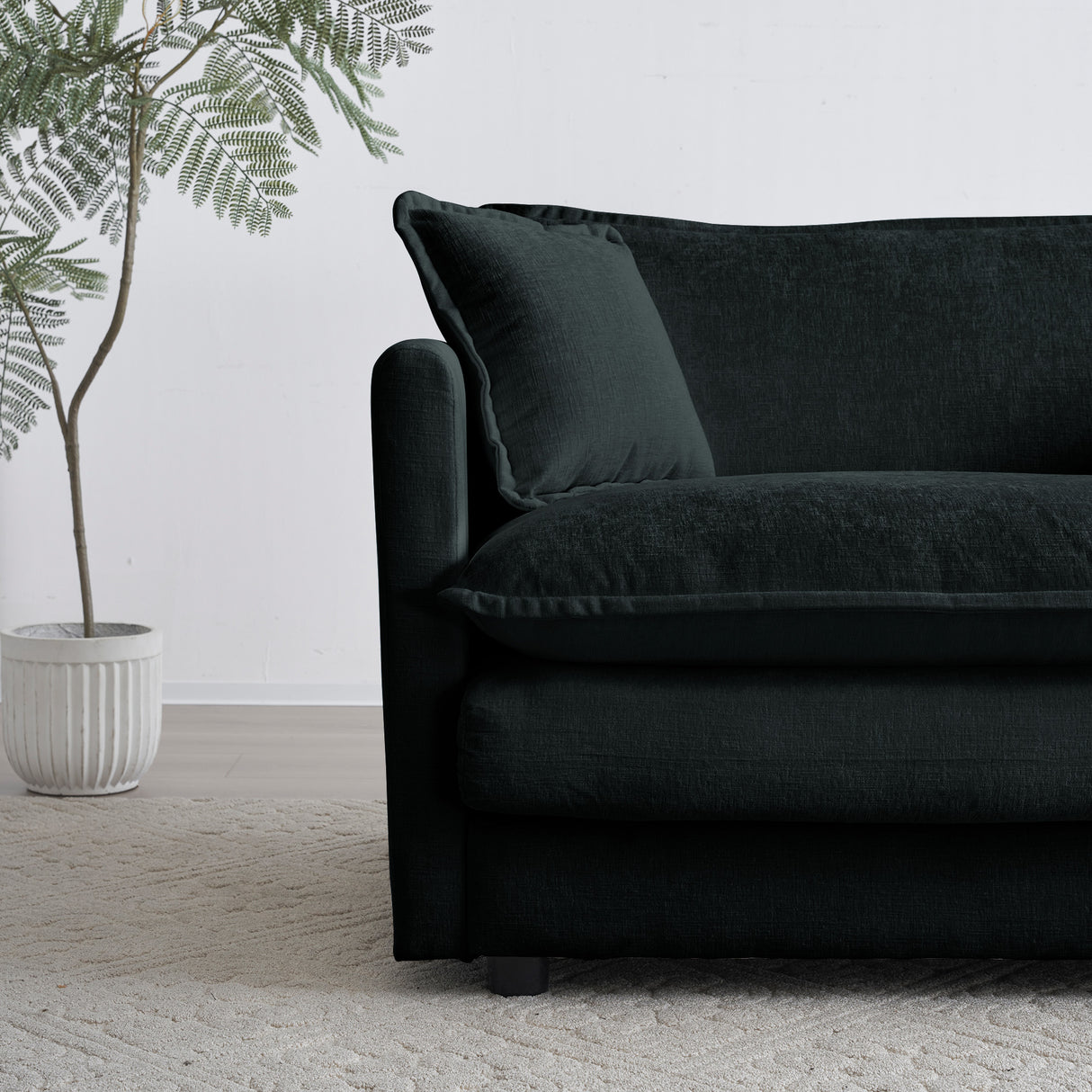 Chenille Fabric Ottomans Footrest to Combine with Sofas