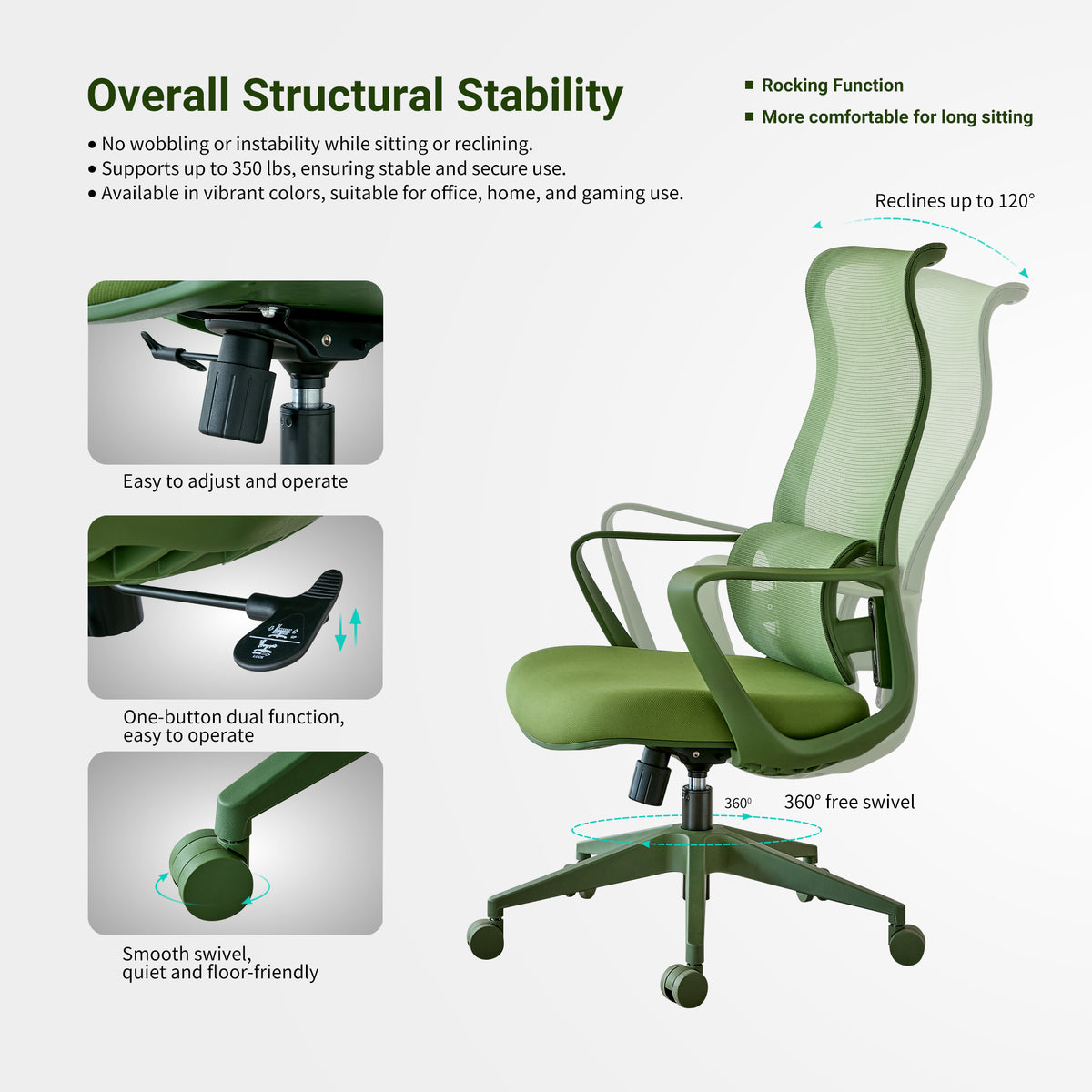 Ergonomic Colorful Office Chair