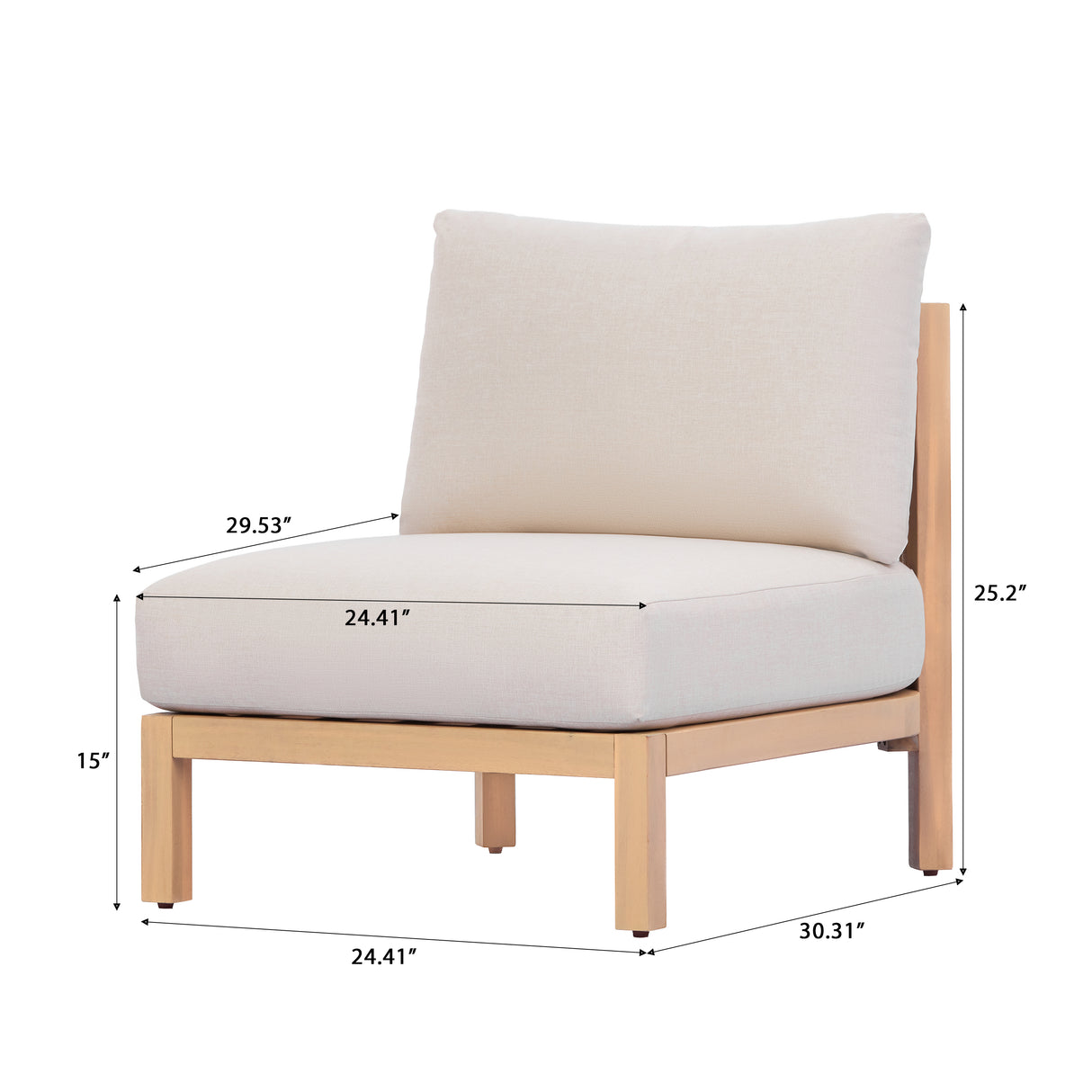 5 Piece Acacia Wood Outdoor Sofa Set with Rope-Woven Chairs