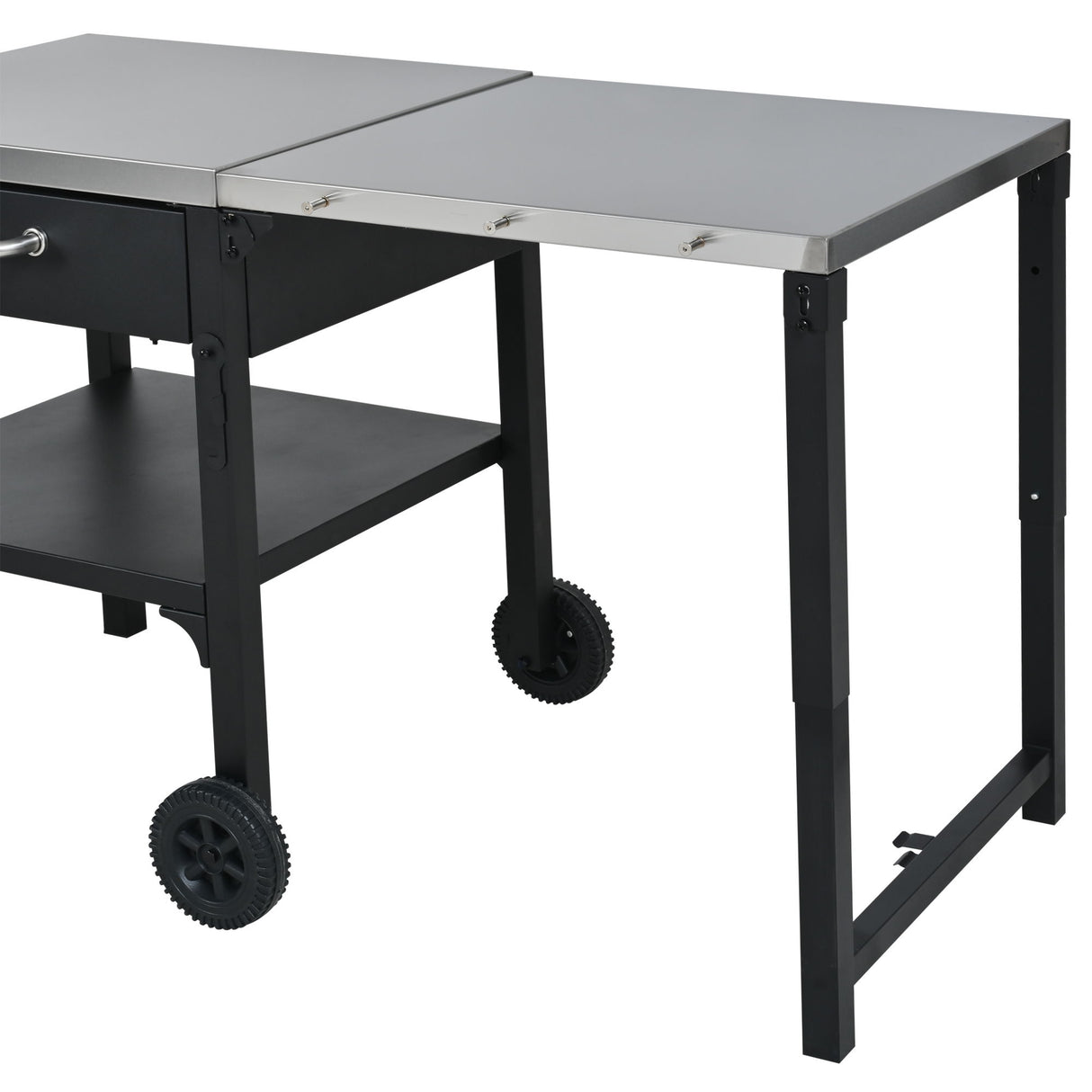 Foldable Outdoor Kitchen Cart With Storage For Patio