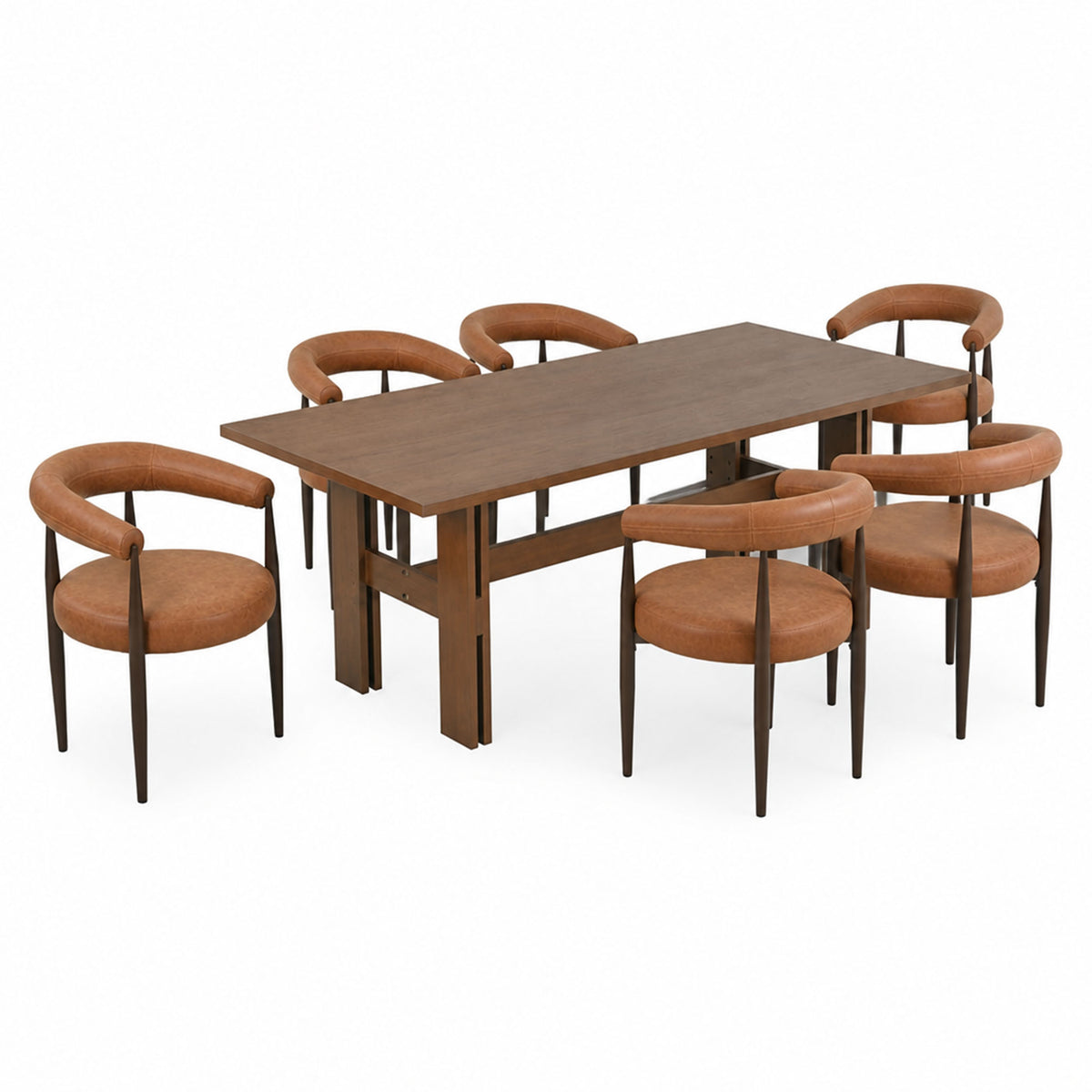 7-Piece Dining Table Set, 71"
