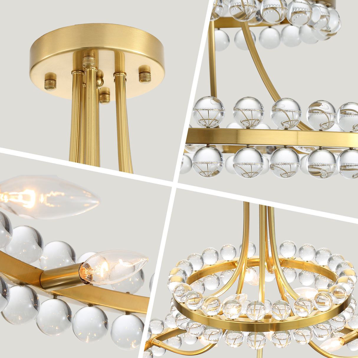 27-Inch Luxury Crystal Ball Chandelier