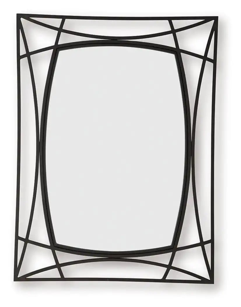 Freenville - Accent Mirror - Black - Best Buy Furniture