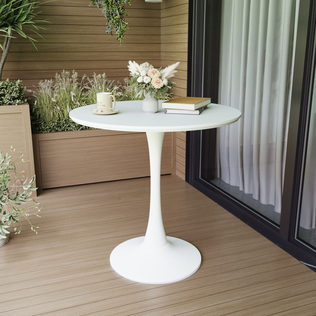 31.5" White Dining Table