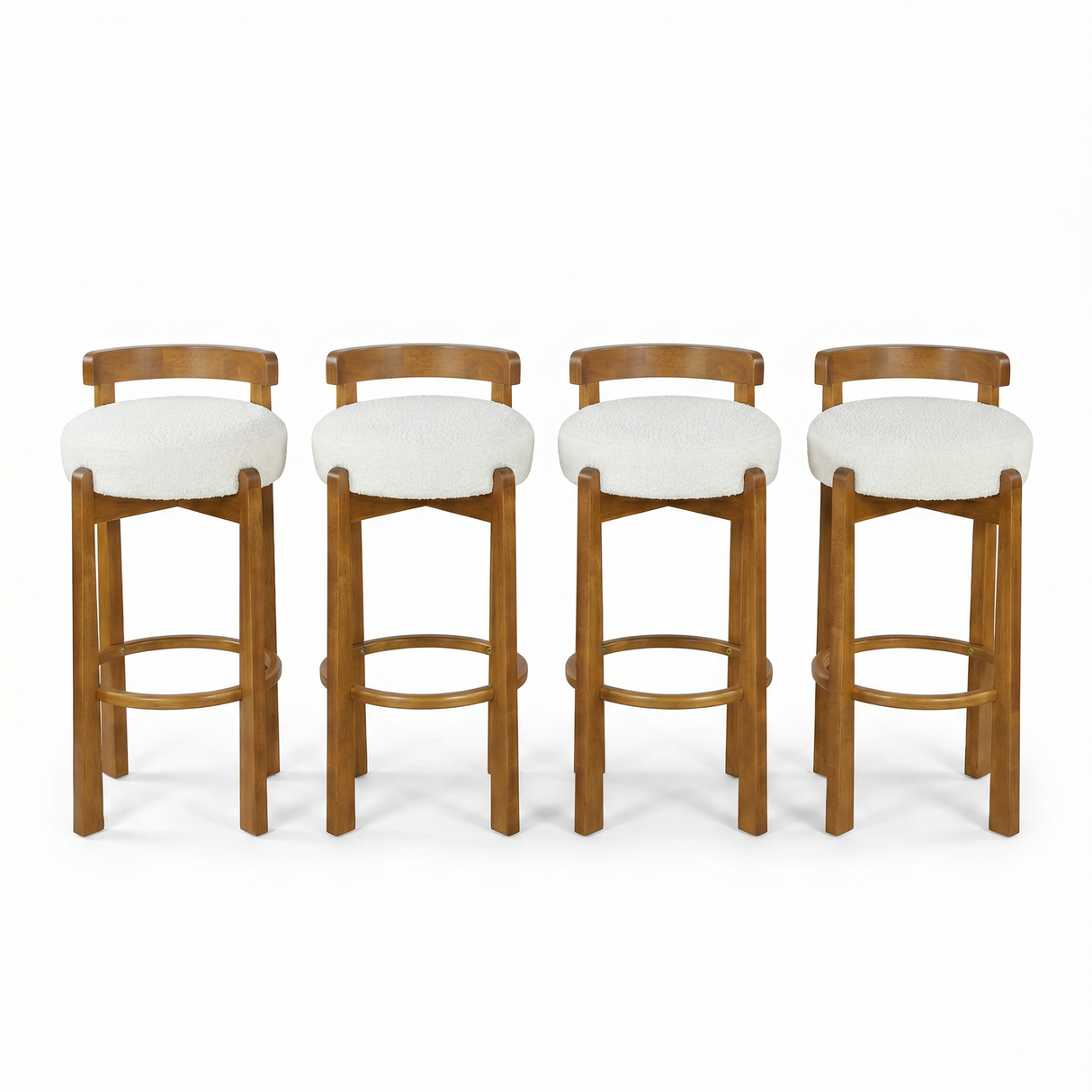 Elise Indoor Wooden Low Back Barstool