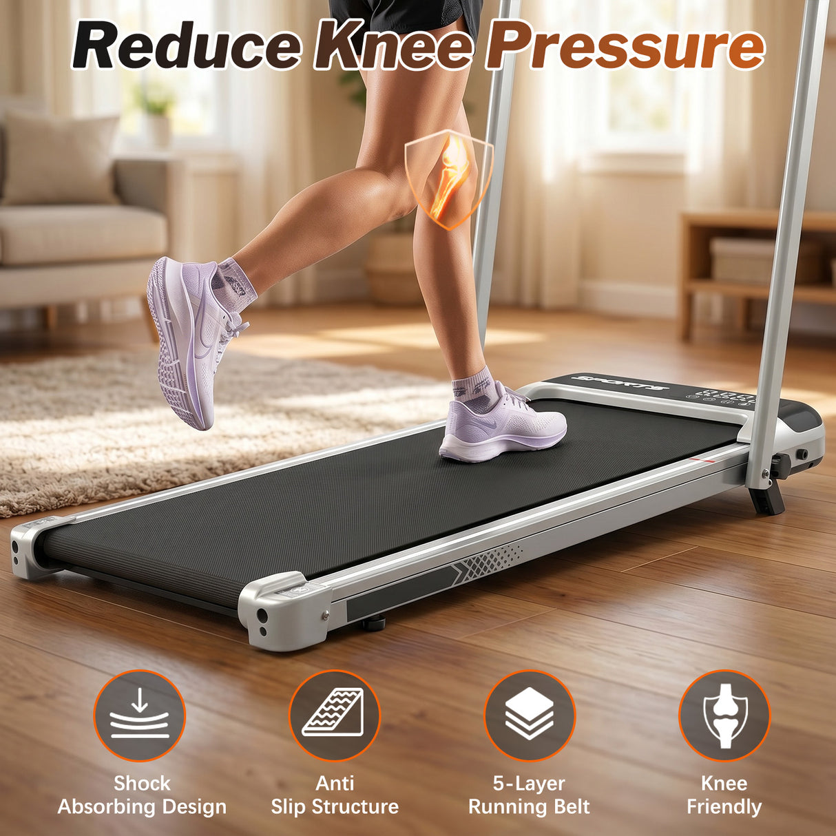 3-In-1 Under Desk Treadmill with Incline