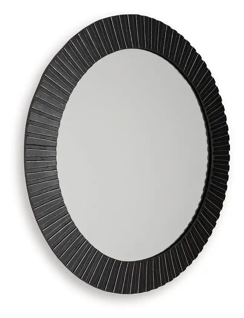 Ozias - Accent Mirror - Black - Best Buy Furniture