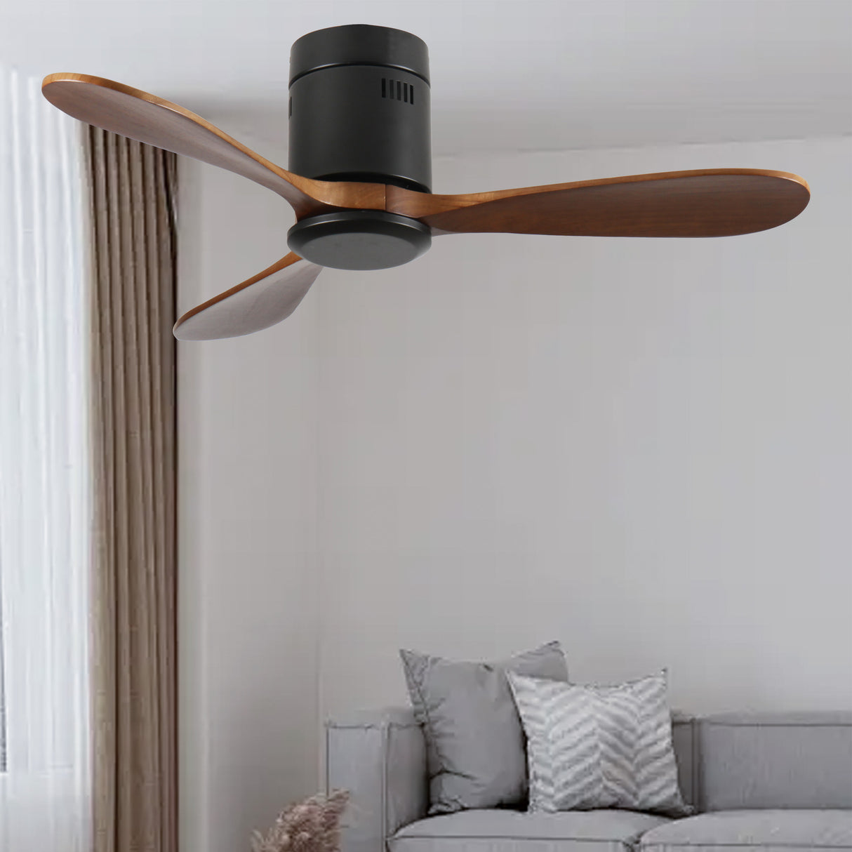 42-Inch Flush Mount Ceiling Fan Without Light