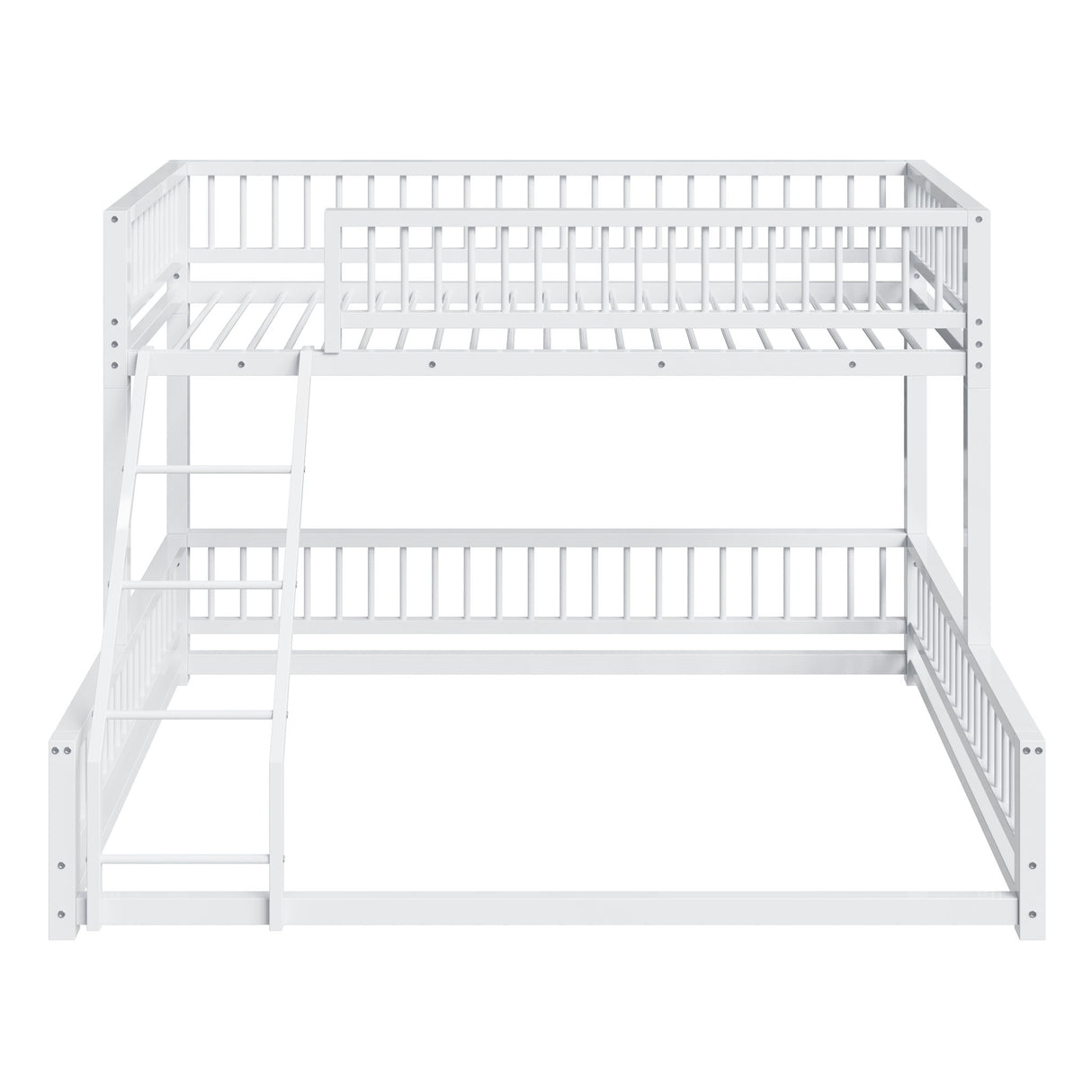Bunk Bed With Ladder And Safety Guardrails