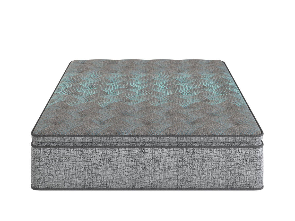 Restonic comfort care 12' hybrid euro top mattress, individual pocketed coil mattress , plush comfort
