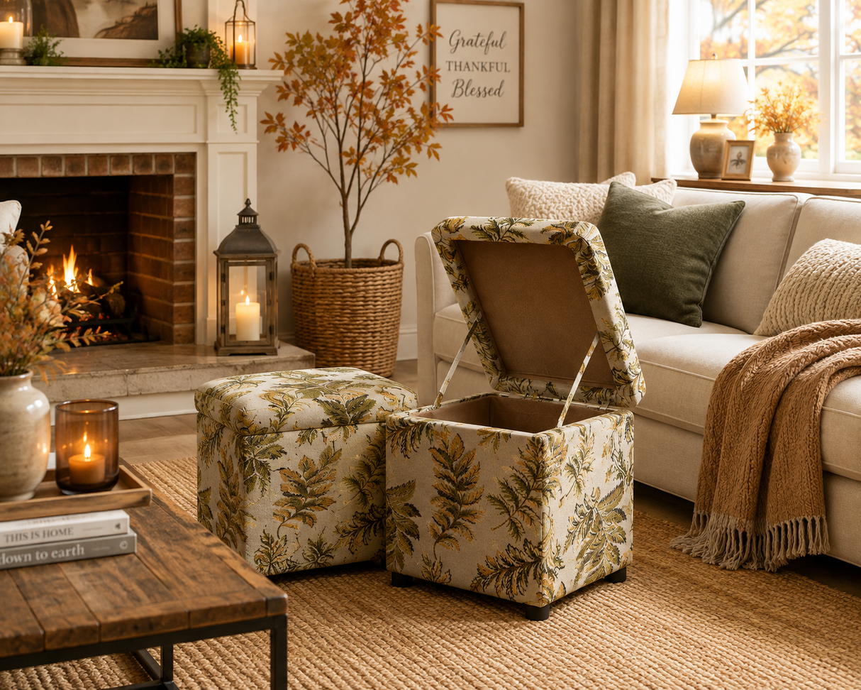 Jacob 18" Storage Cube Ottoman