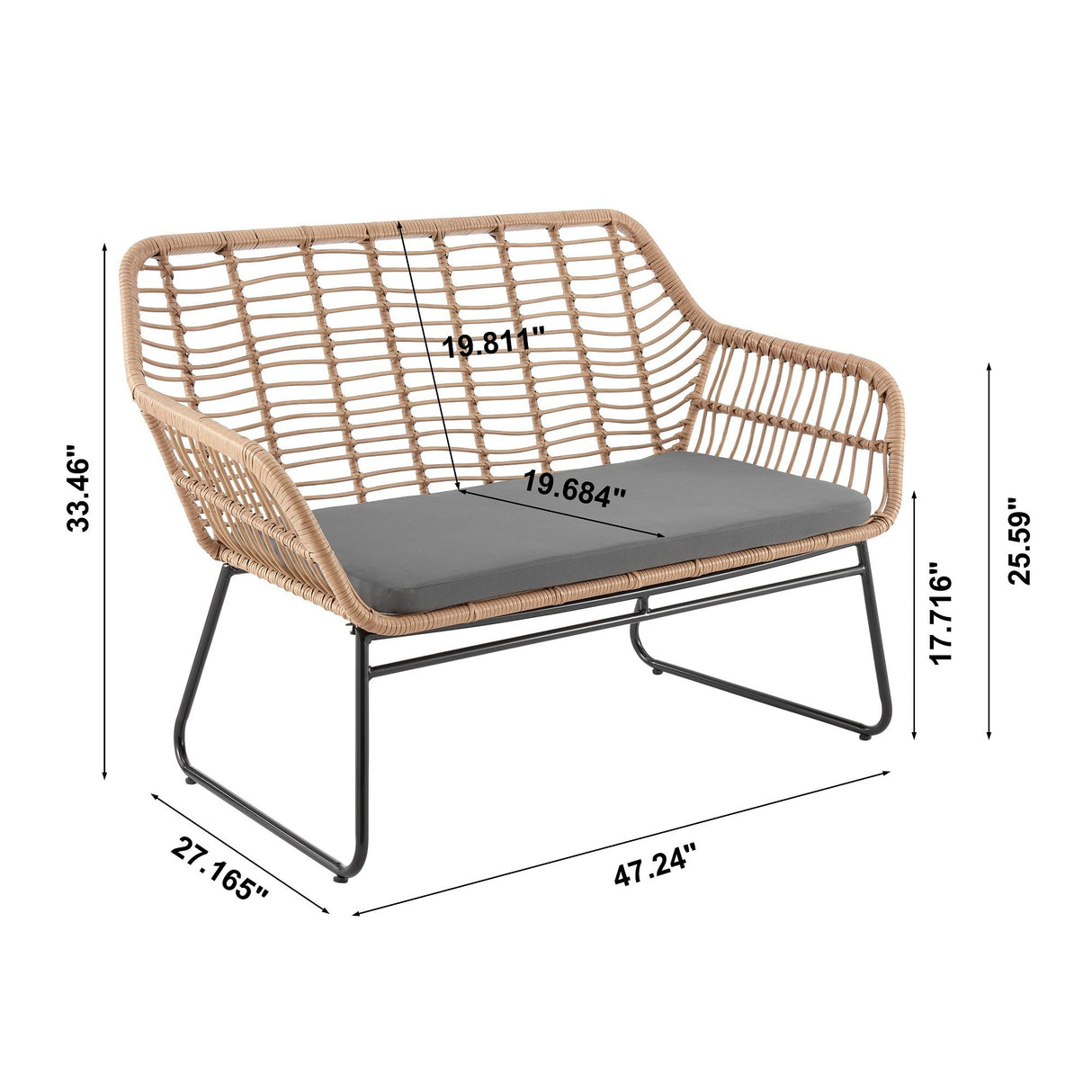 Antibes - 4 Piece Outdoor Conversation Set
