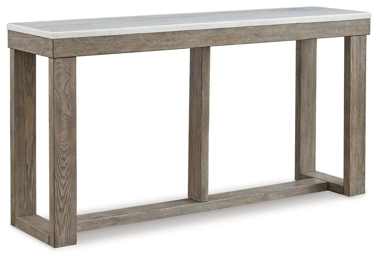 Loyaska - Sofa Table - Brown / Ivory - Best Buy Furniture