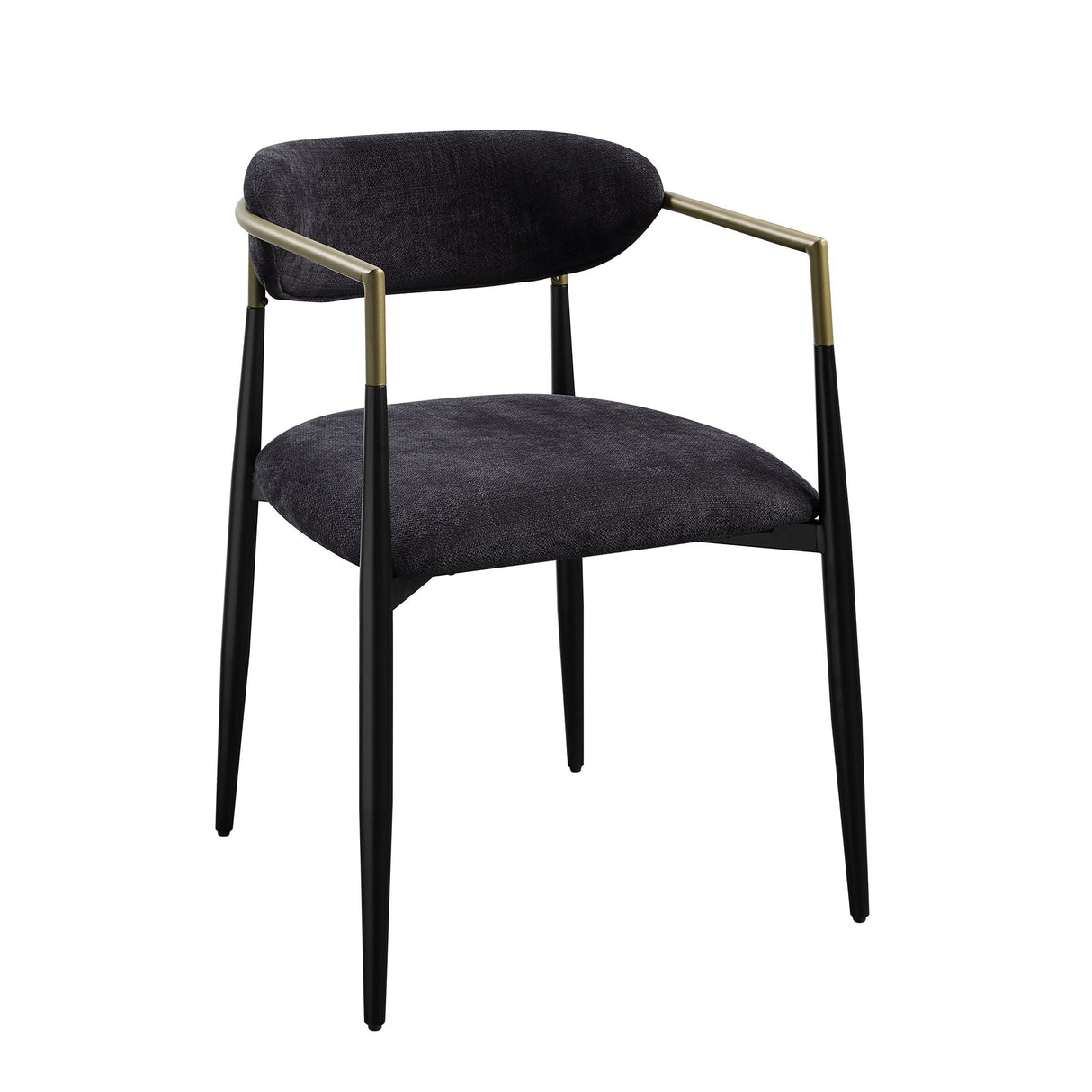 Jaramillo - Chenille Side Chair (Set of 2) - Black - Best Buy Furniture