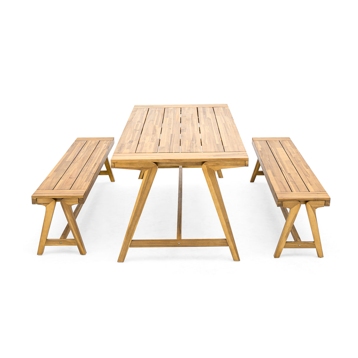 Outdoor 3-Piece Picnic Table Set in Acacia Wood