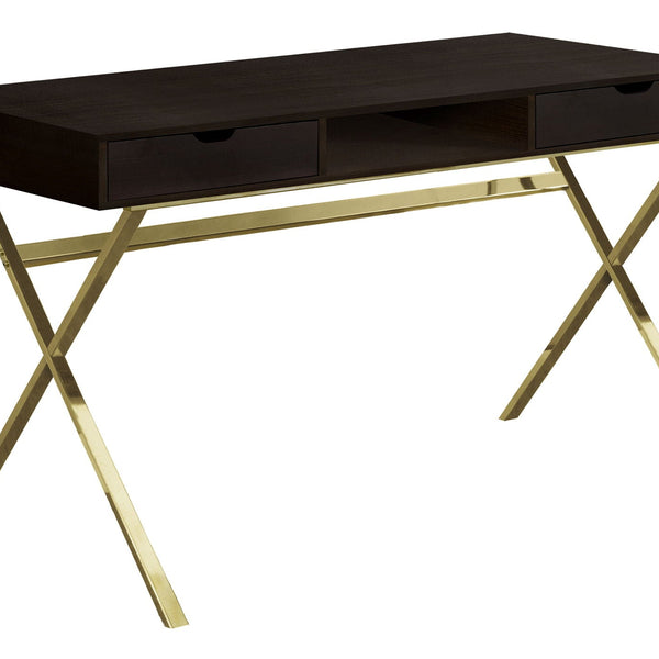 Computer Desk For Home Office, Laptop, Storage Drawers, Contemporary & Modern - Espresso - Best Buy Furniture