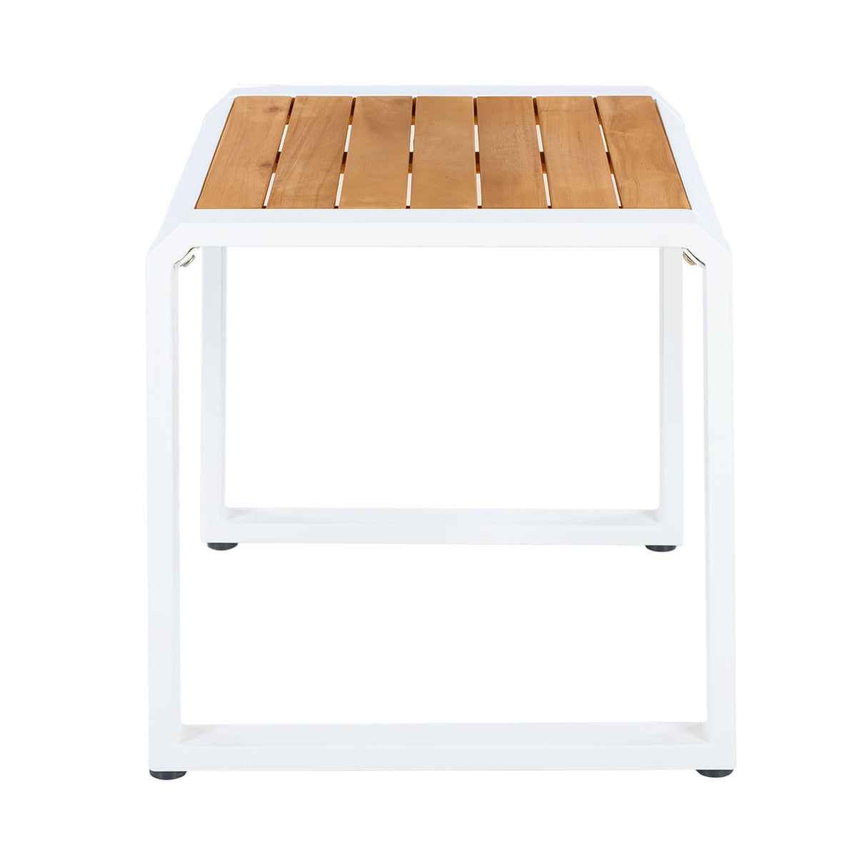 Outdoor Side Table with Teak Wood Top