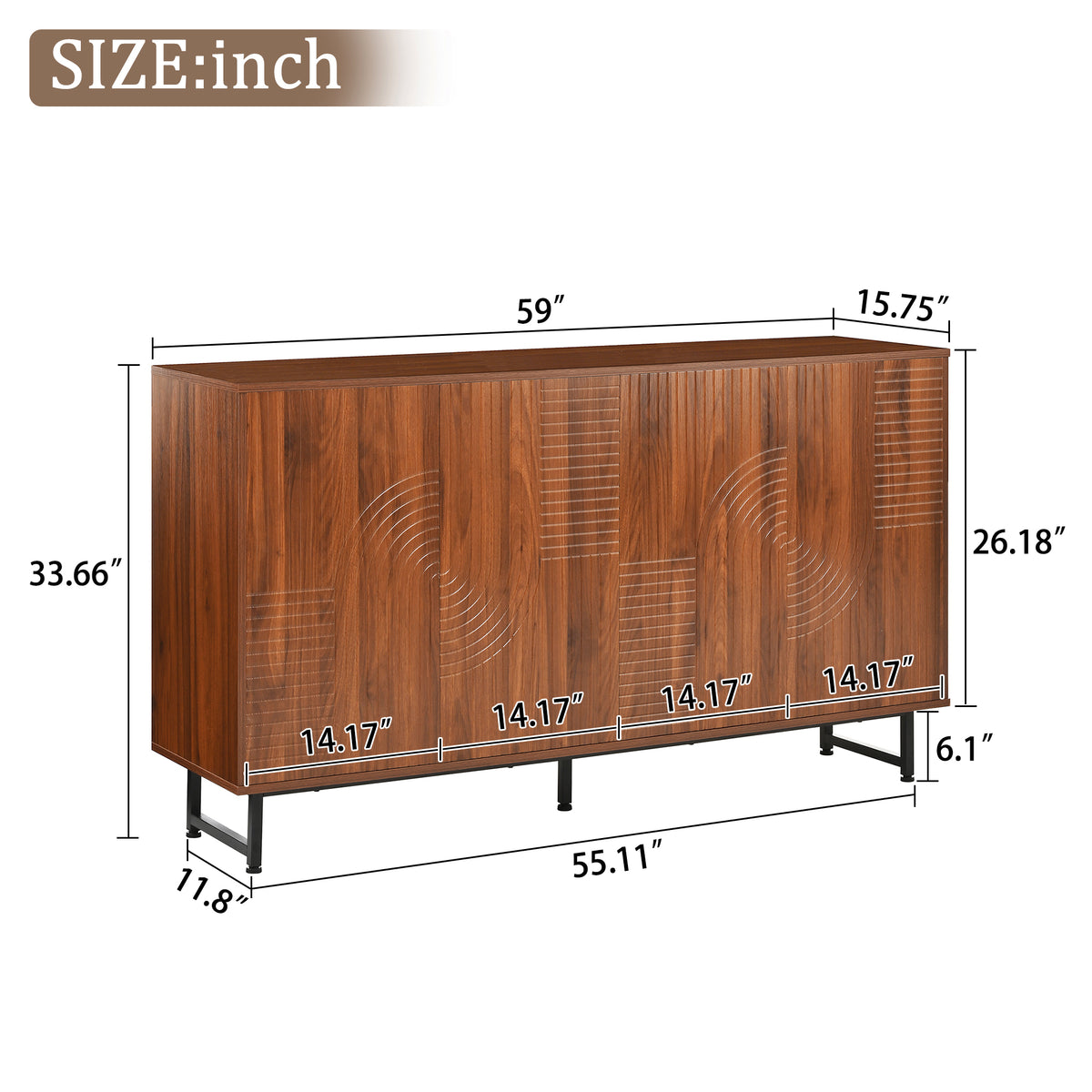 Mid-Century Modern Server, Sideboard & Buffet