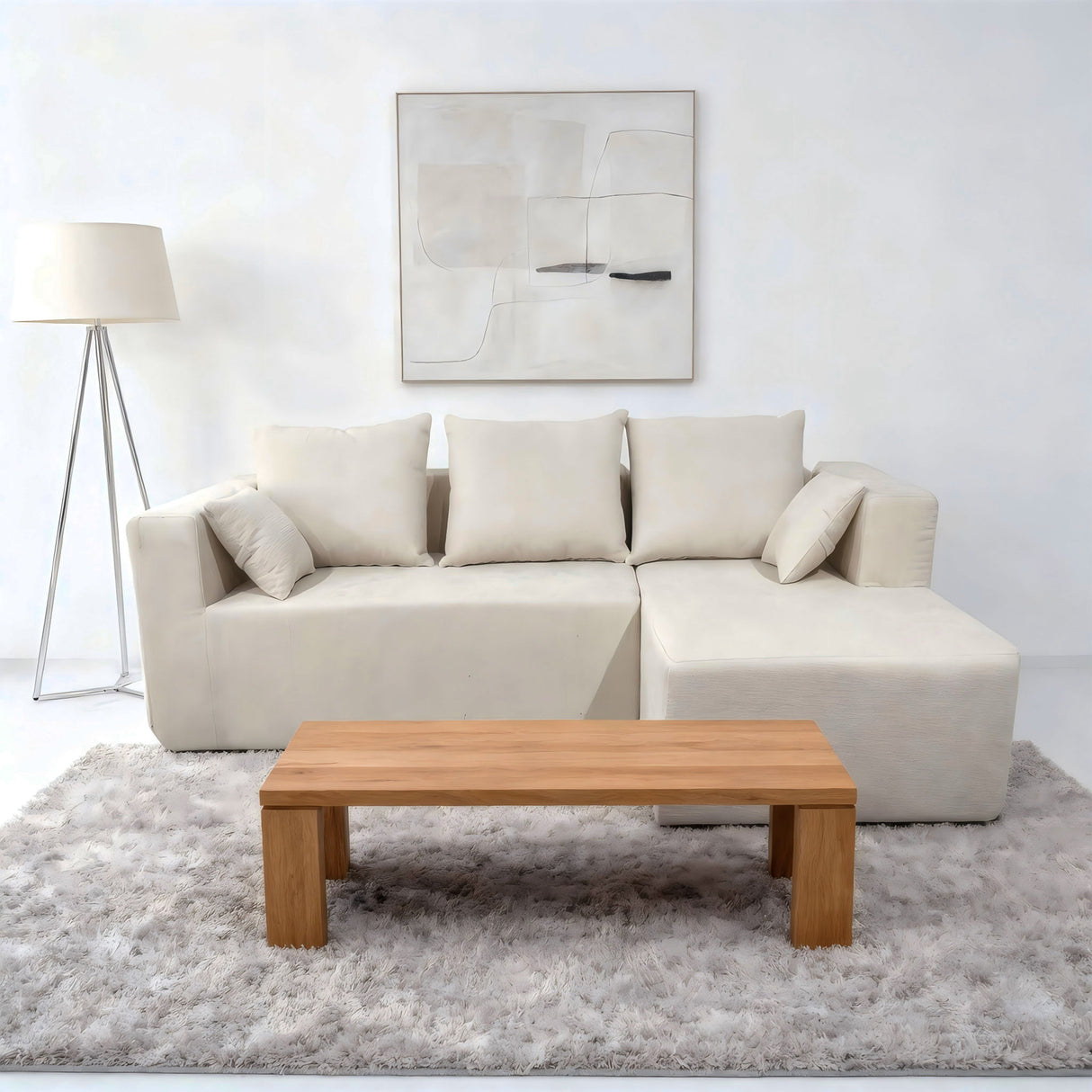 Modular Corner Sofa With Soft Fabric