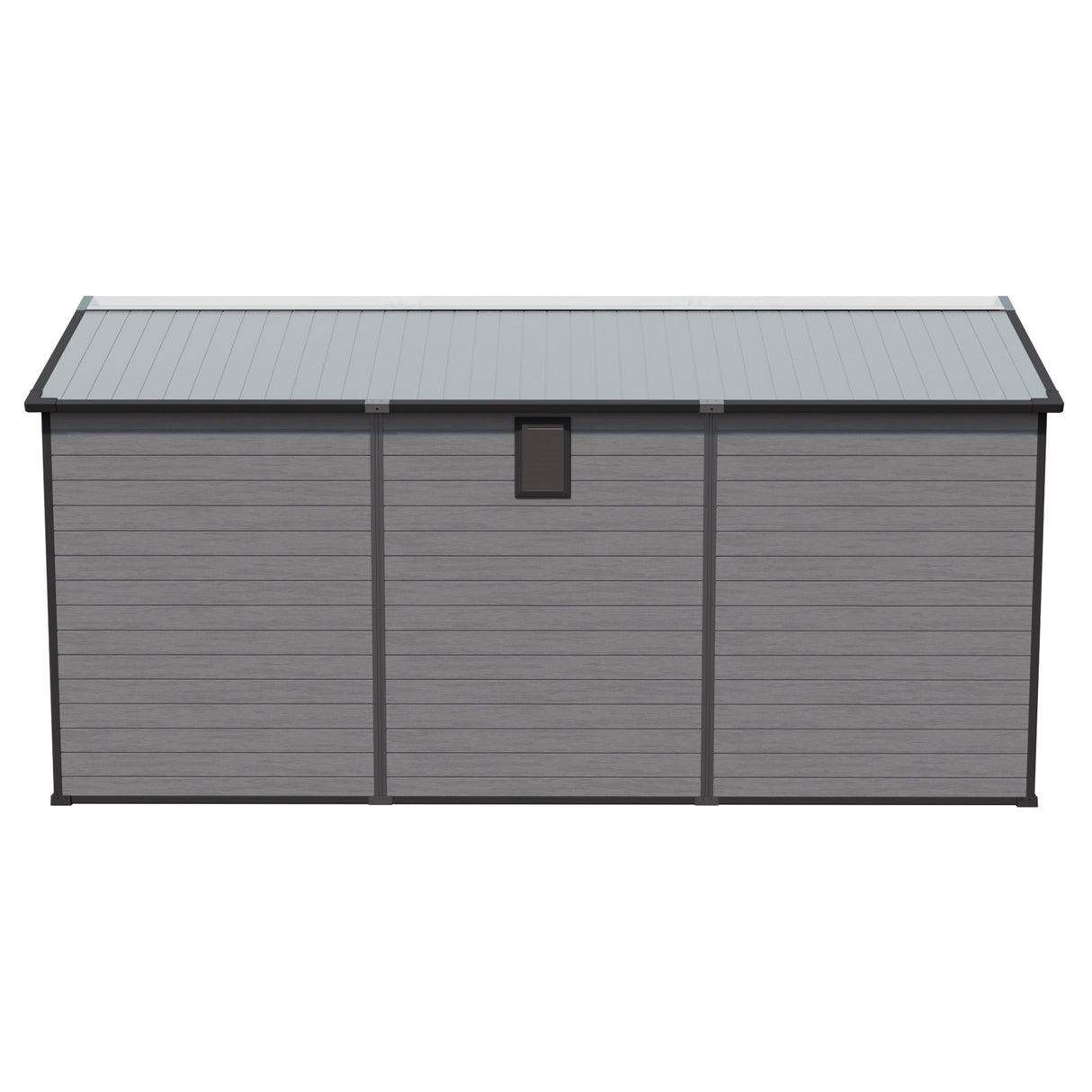 8x14 FT Plastic Outdoor Storage Shed - Lockable Resin Tool Shed with 2 Window & 3 Air vents