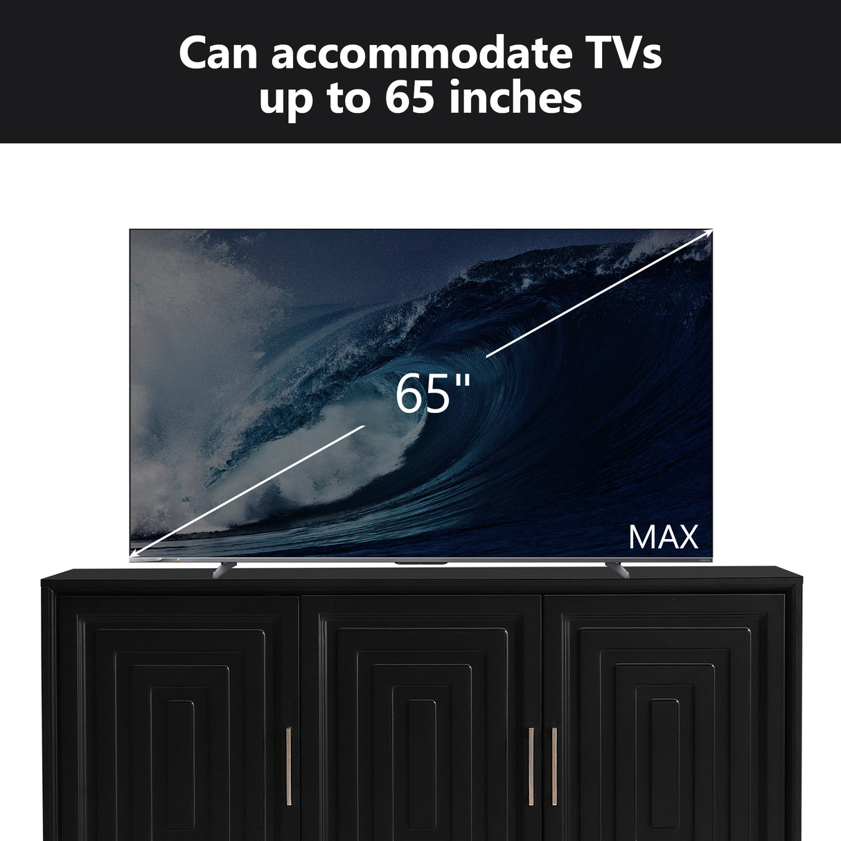 Vibe Haus TV Stand for TVs Up to 65 Inches