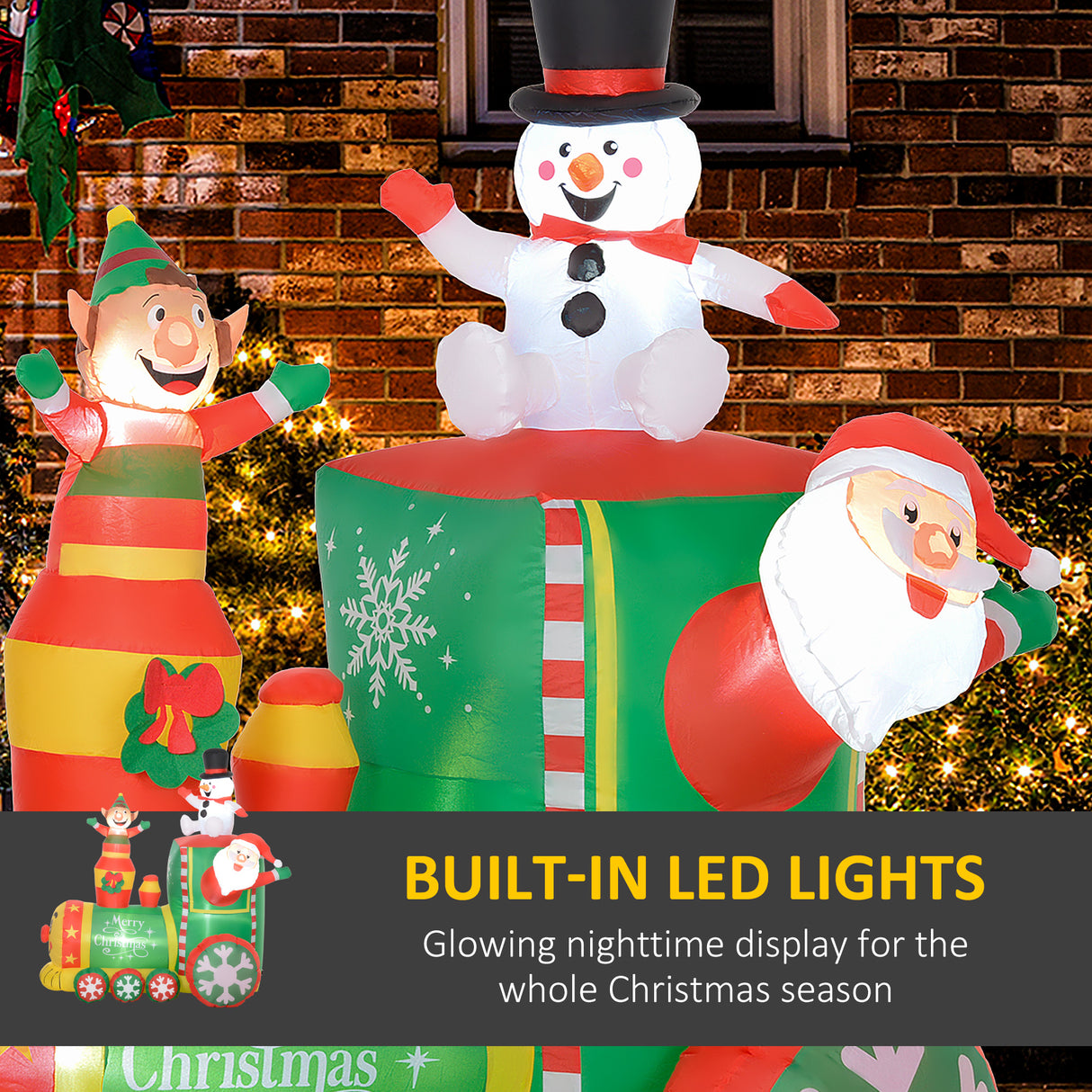 Outsunny 5.9' Christmas Inflatables Train