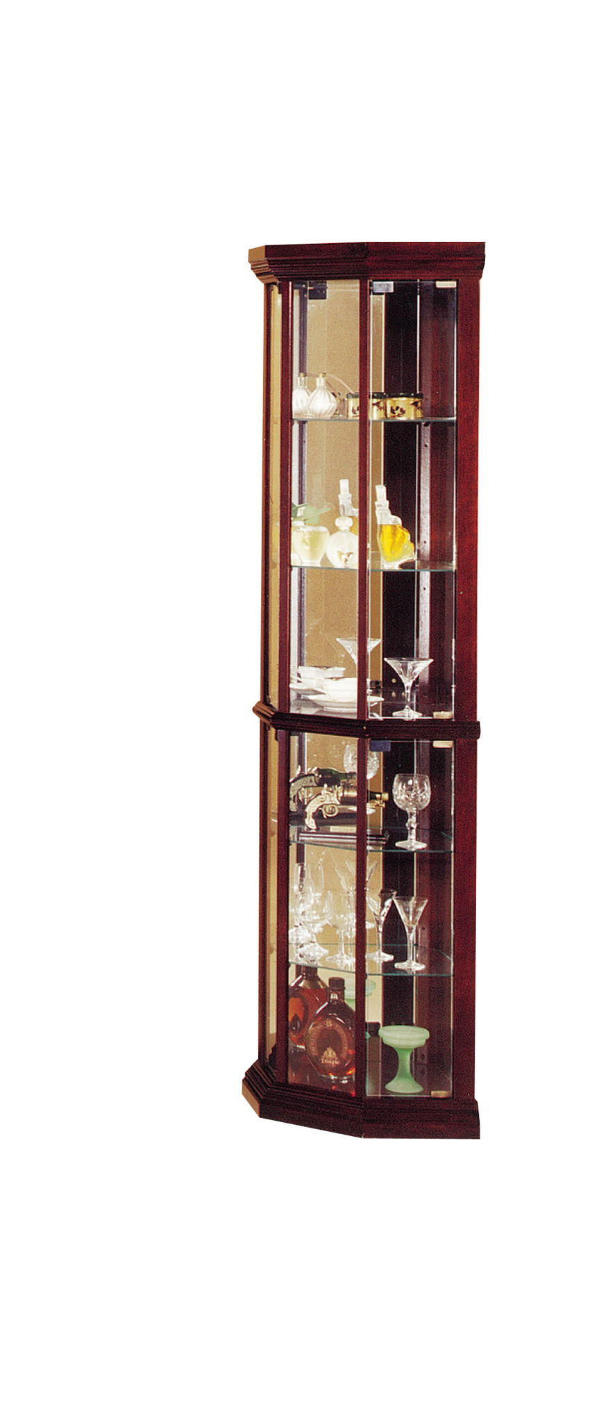 Huxley - Curio Cabinet (Corner) - Cherry - Best Buy Furniture