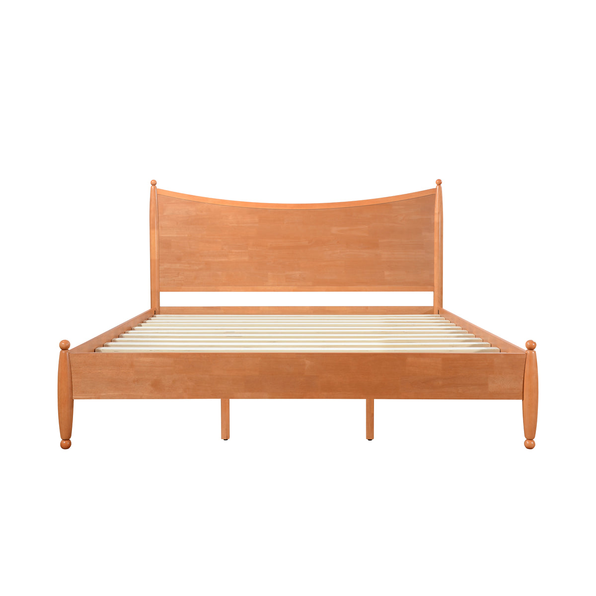 Classic Transitional King Size Solid Wood Platform Bed Frame