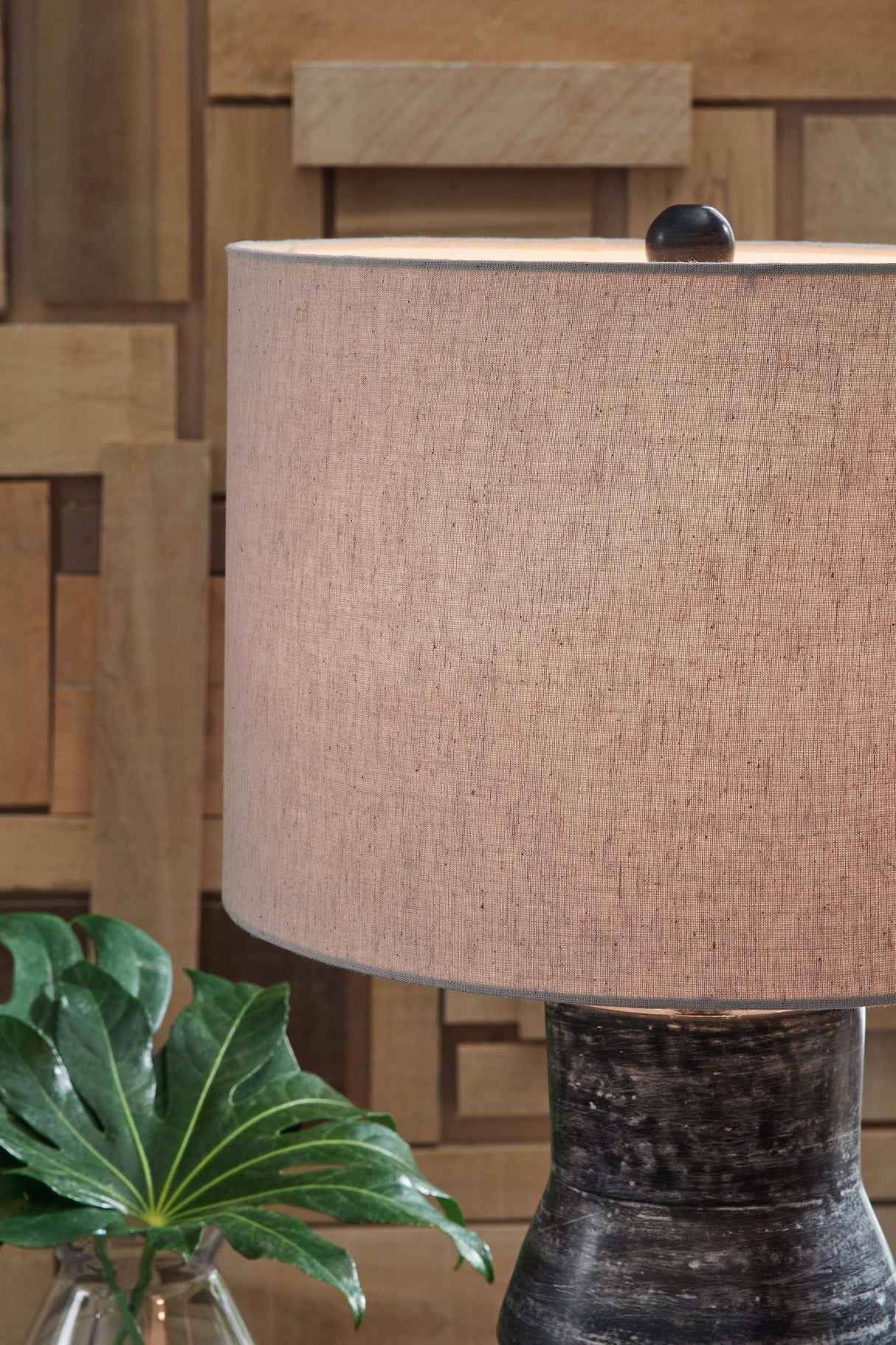 Kerbert - Terracotta Table Lamp - Distressed Black - Best Buy Furniture
