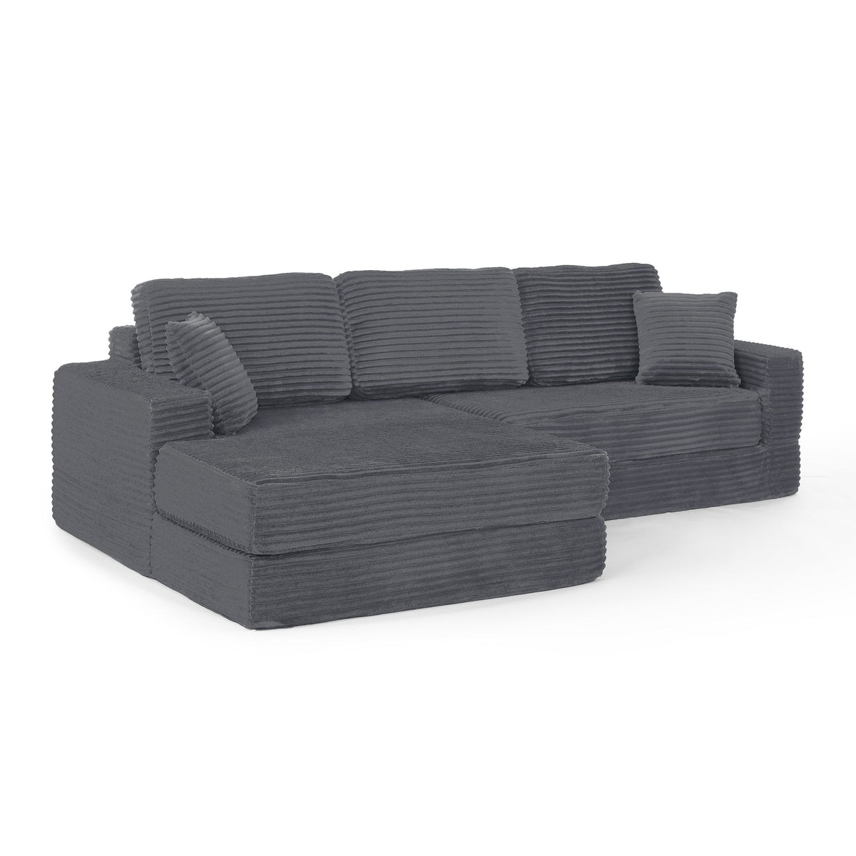 Modern Minimalist L Shape Modular Sectional Sofa, Couch