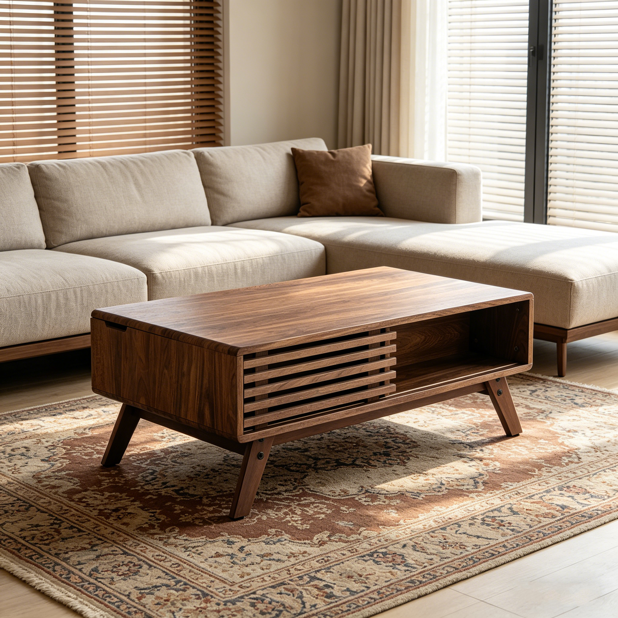 39.37" Mid-Century Coffee Table