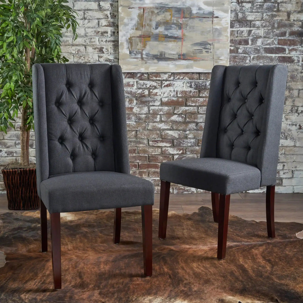 Sophisticated Tufted Dining Chair With High Back Design - Best Buy Furniture