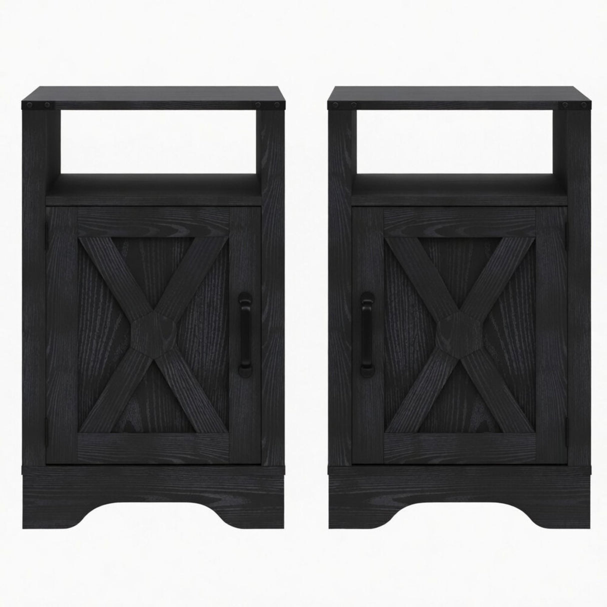 Farmhouse Nightstand, Charging Station & Storage