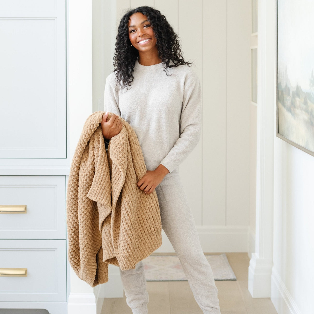 Waffle Knit Throw Blankets