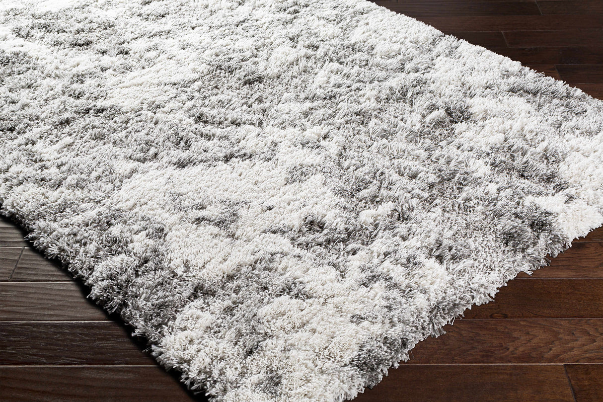 Dawesville Gray White Shag Area Rug