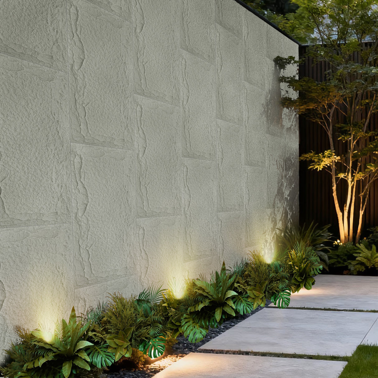 3D Faux Stone Wall Panels - 8 PCS PU Wainscoting Panel